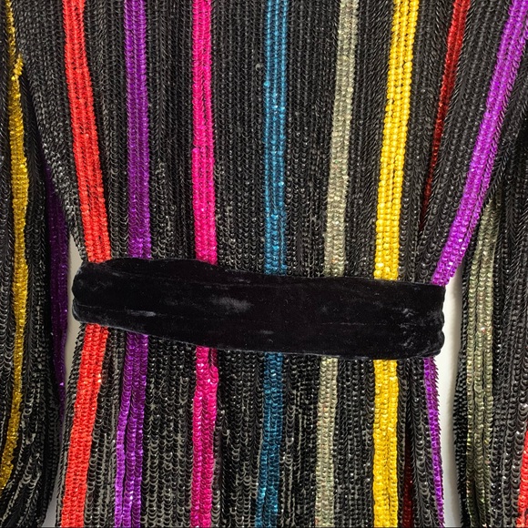 RETROFETE Gabrielle Long Sleeve Robe Wrap Dress - Picture 7 of 16